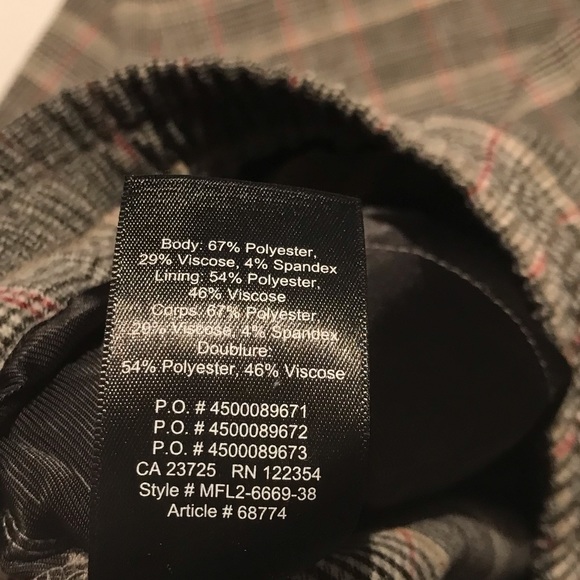 Aritzia Sunday Best Flyte Check Plaid Pants in Gray/Red Academia Size Medium - Picture 8 of 8